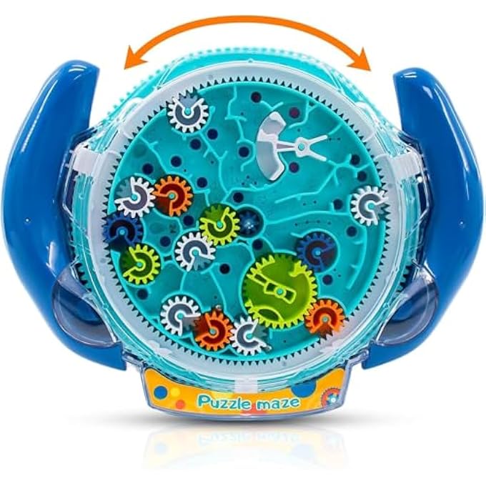 3D MAZE BALL, 3D MAZE PUZZLE FOR KIDS, LABYRINTH GAME MARBLE MAZE, MIND PUZZLES FOR KIDS, BRAIN TEASERS GRAVITY BALL GAME MAZE BALL FOR KIDS TEENS ADULTS (BLUE) - Image 1